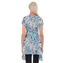 Floral Background Wallpaper Flowers Bouquet Leaves Herbarium Seamless Flora Bloom Short Sleeve Side Drop Tunic View2