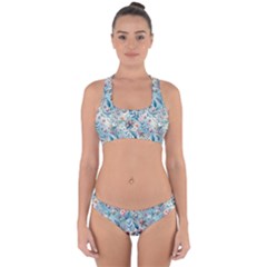 Floral Background Wallpaper Flowers Bouquet Leaves Herbarium Seamless Flora Bloom Cross Back Hipster Bikini Set