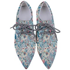 Floral Background Wallpaper Flowers Bouquet Leaves Herbarium Seamless Flora Bloom Pointed Oxford Shoes