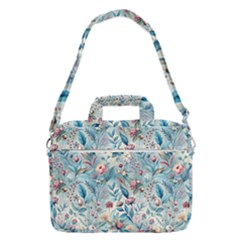 Floral Background Wallpaper Flowers Bouquet Leaves Herbarium Seamless Flora Bloom Macbook Pro 13  Shoulder Laptop Bag 