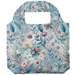 Floral Background Wallpaper Flowers Bouquet Leaves Herbarium Seamless Flora Bloom Foldable Grocery Recycle Bag