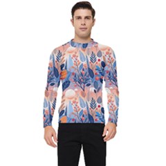 Seasons Foliage Branches Berries Seamless Background Texture Nature Men s Long Sleeve Rash Guard