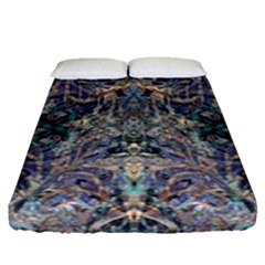 Alfabeto Fitted Sheet (queen Size) by kaleidomarblingart