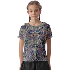 Alfabeto Kids  Frill Chiffon Blouse by kaleidomarblingart