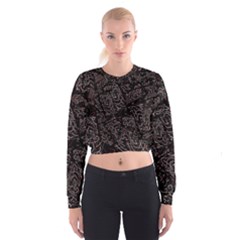 Fusionvibrance Abstract Design Cropped Sweatshirt