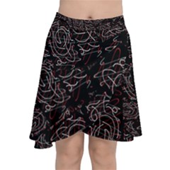 Fusionvibrance Abstract Design Chiffon Wrap Front Skirt by dflcprintsclothing