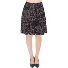 Fusionvibrance Abstract Design Velvet High Waist Skirt by dflcprintsclothing