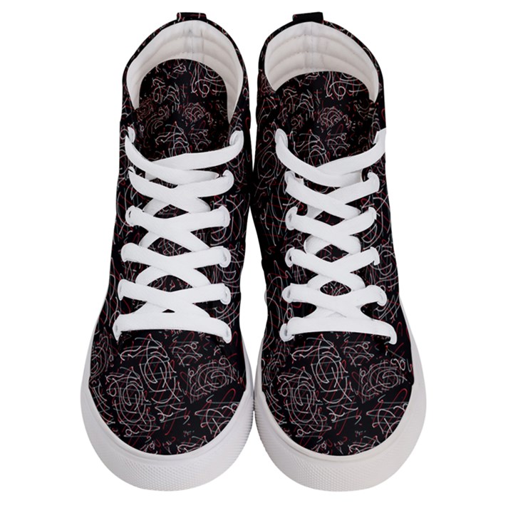 FusionVibrance Abstract Design Women s Hi-Top Skate Sneakers