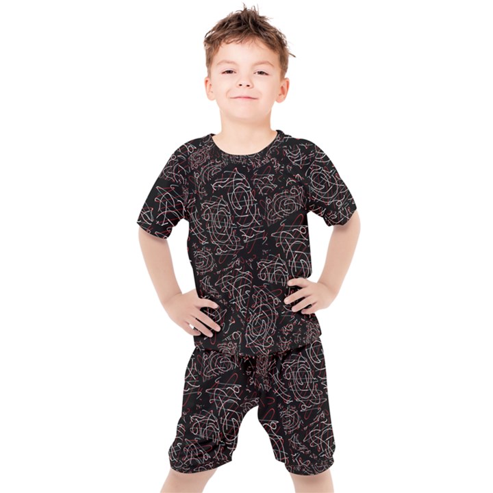 FusionVibrance Abstract Design Kids  T-Shirt and Shorts Set