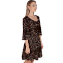 FusionVibrance Abstract Design Velour Kimono Dress View3