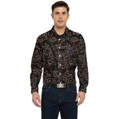 Fusionvibrance Abstract Design Men s Long Sleeve Pocket Shirt  by dflcprintsclothing