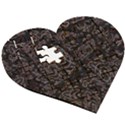 FusionVibrance Abstract Design Wooden Puzzle Heart View3