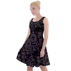 Fusionvibrance Abstract Design Knee Length Skater Dress by dflcprintsclothing