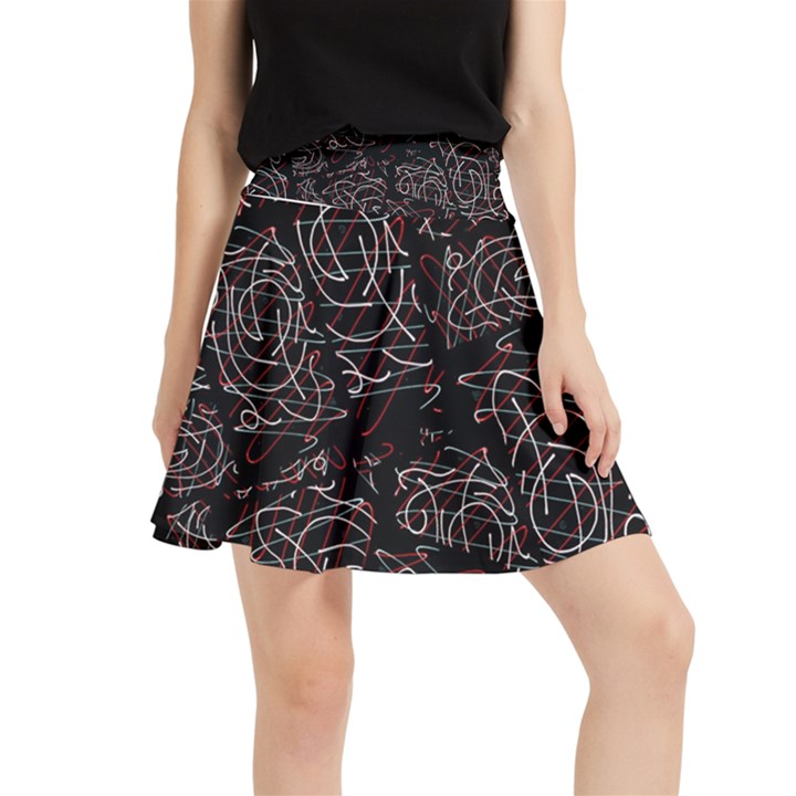 FusionVibrance Abstract Design Waistband Skirt