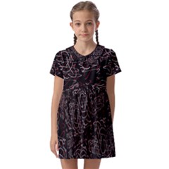 Fusionvibrance Abstract Design Kids  Asymmetric Collar Dress by dflcprintsclothing