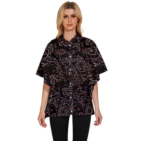 Fusionvibrance Abstract Design Women s Batwing Button Up Shirt by dflcprintsclothing