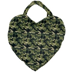 Camouflage Pattern Giant Heart Shaped Tote by goljakoff