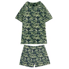 Camouflage Pattern Kids  Swim T-shirt And Shorts Set by goljakoff