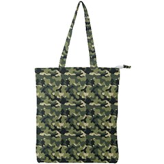 Camouflage Pattern Double Zip Up Tote Bag by goljakoff