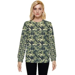 Camouflage Pattern Hidden Pocket Sweatshirt