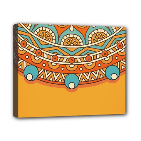 Mandala Orange Canvas 10  X 8  (stretched) by goljakoff