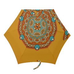 Mandala Orange Mini Folding Umbrellas by goljakoff