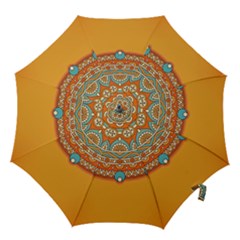 Mandala Orange Hook Handle Umbrellas (medium) by goljakoff