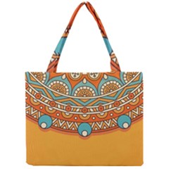 Mandala Orange Mini Tote Bag by goljakoff