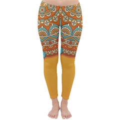 Mandala Orange Classic Winter Leggings by goljakoff