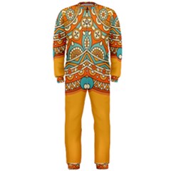 Mandala Orange Onepiece Jumpsuit (men) by goljakoff