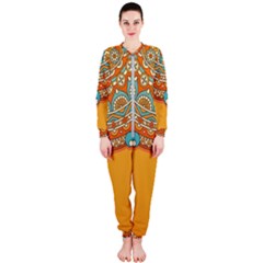 Mandala Orange Onepiece Jumpsuit (ladies)