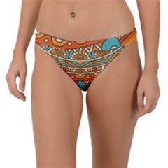 Mandala Orange Band Bikini Bottoms