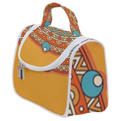 Mandala Orange Satchel Handbag by goljakoff