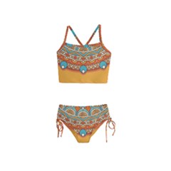 Mandala Orange Girls  Tankini Swimsuit by goljakoff