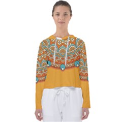 Mandala Orange Women s Slouchy Sweat