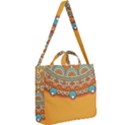 Mandala orange Square Shoulder Tote Bag View2