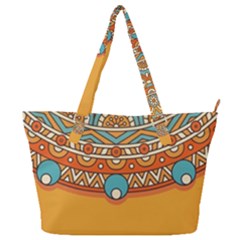 Mandala Orange Full Print Shoulder Bag by goljakoff