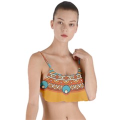 Mandala Orange Layered Top Bikini Top  by goljakoff