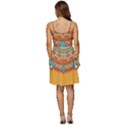 Mandala orange V-Neck Pocket Summer Dress  View4