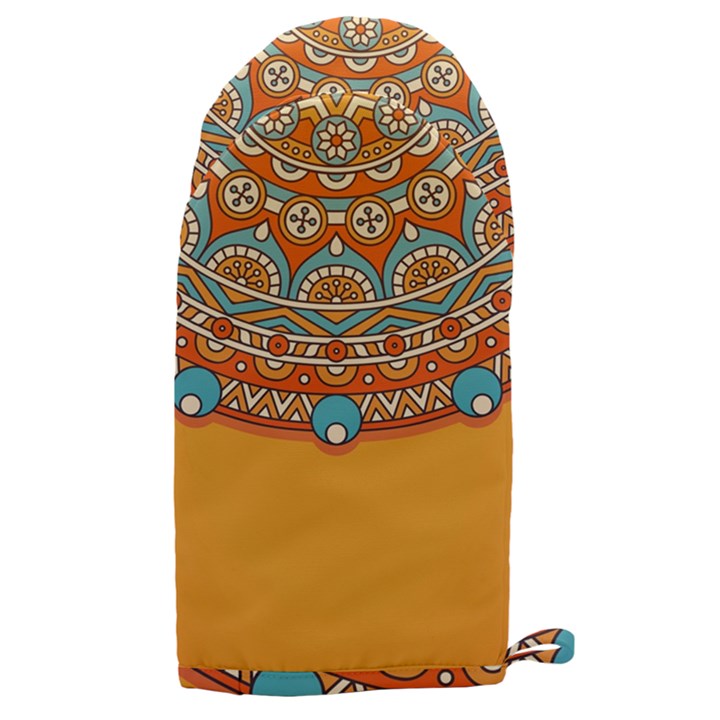 Mandala orange Microwave Oven Glove