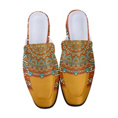 Mandala Orange Women s Classic Backless Heels by goljakoff