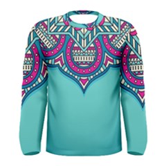 Mandala Blue Men s Long Sleeve T-shirt