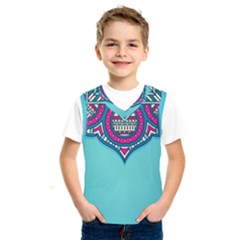 Mandala Blue Kids  Basketball Tank Top