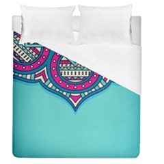 Mandala Blue Duvet Cover (queen Size) by goljakoff