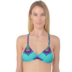 Mandala Blue Reversible Tri Bikini Top by goljakoff