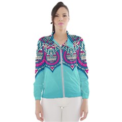 Mandala Blue Women s Windbreaker