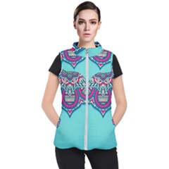 Mandala Blue Women s Puffer Vest