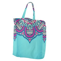 Mandala Blue Giant Grocery Tote by goljakoff