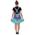 Mandala blue Velvet Suspender Skater Skirt View2