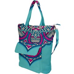 Mandala Blue Shoulder Tote Bag by goljakoff